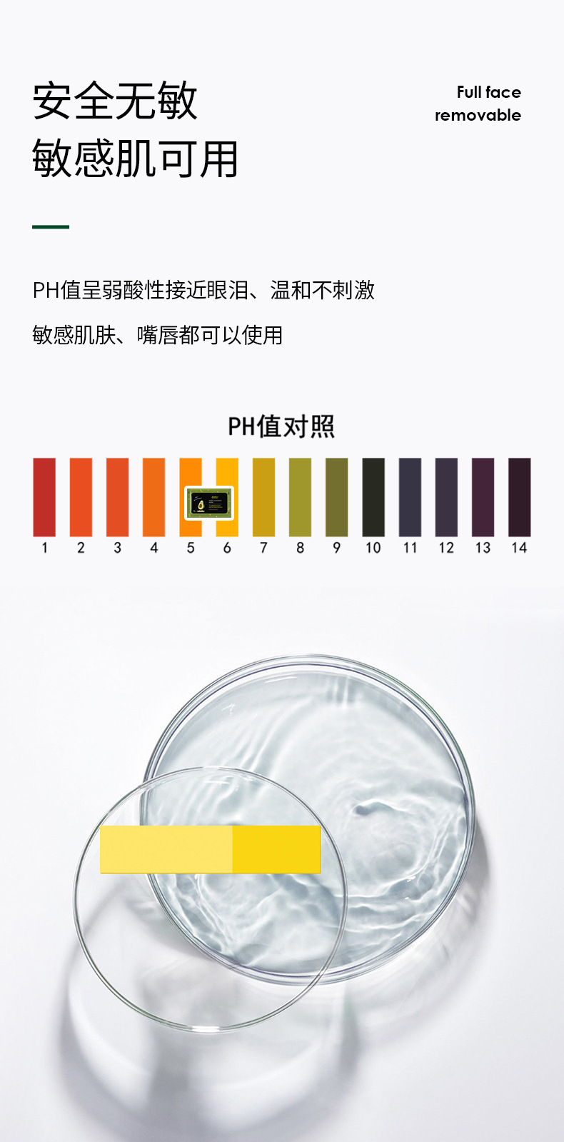 牛油果卸妆湿巾30片一次性湿纸巾面部温和清洁卸妆巾便携式洁面巾详情11