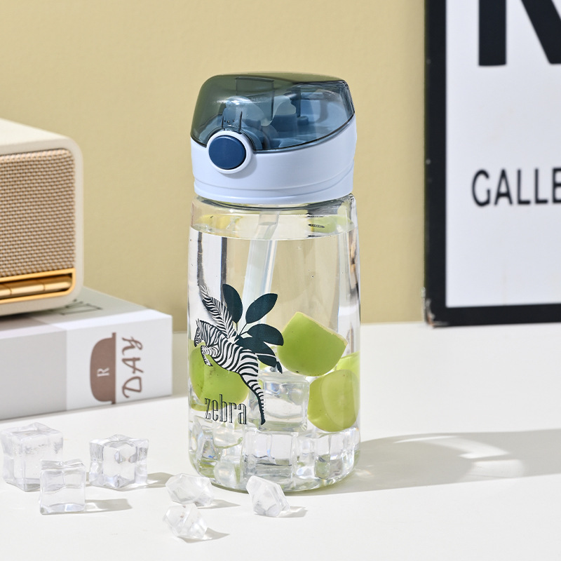 吸管水杯ins风图案爆款塑料水杯耐高温刻度学生杯子批发简约水壶详情14