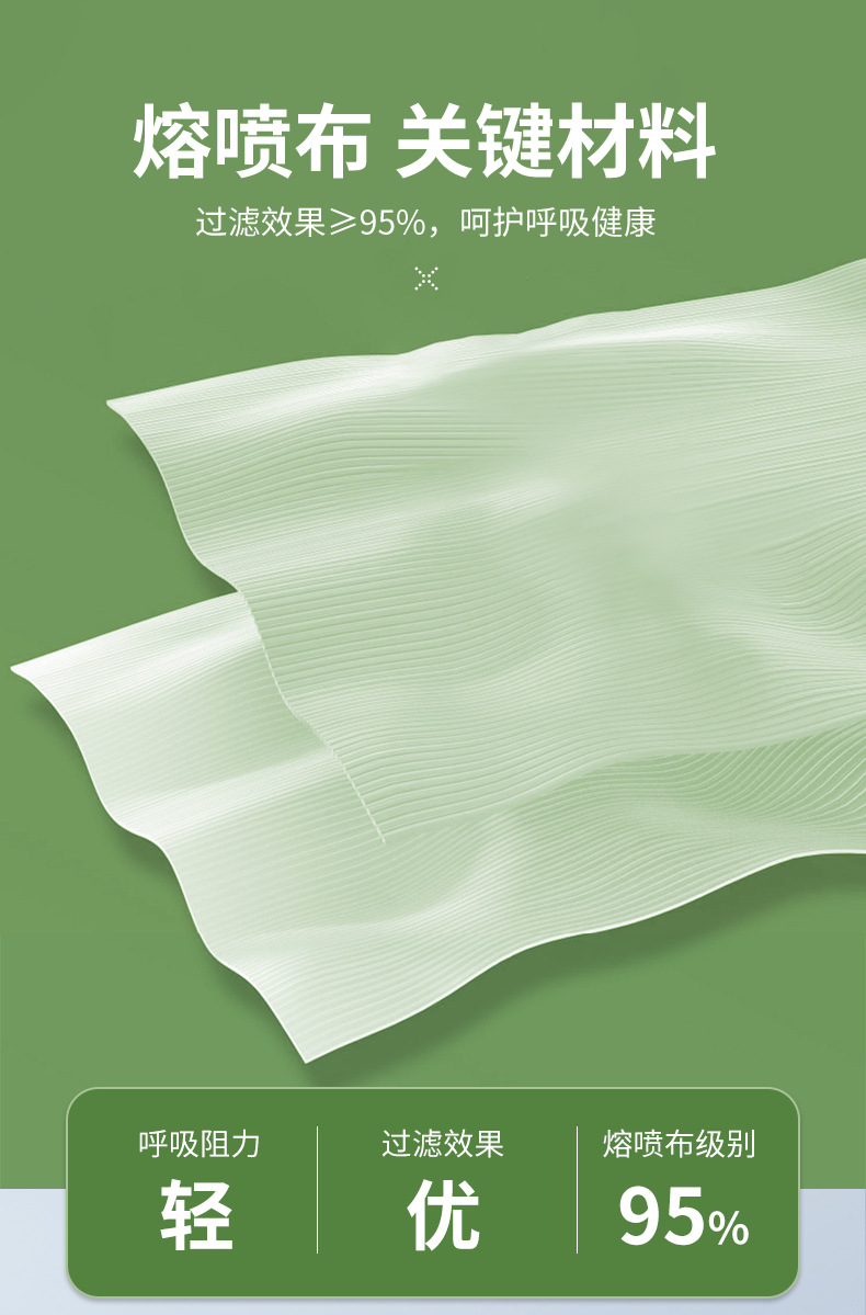 3D立体口罩一次性防尘防晒口罩三层成人防护口罩莫兰迪色日用口罩详情3