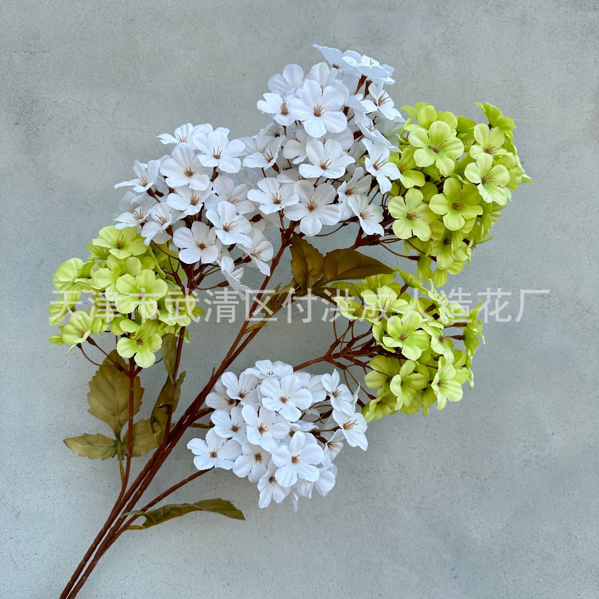 Wholesale of 3-head snowflake hydrangea artificial flowers for wedding roadways, ground arrangement flowers, decorative patterns for prefabricated houses and home decoration pic 4