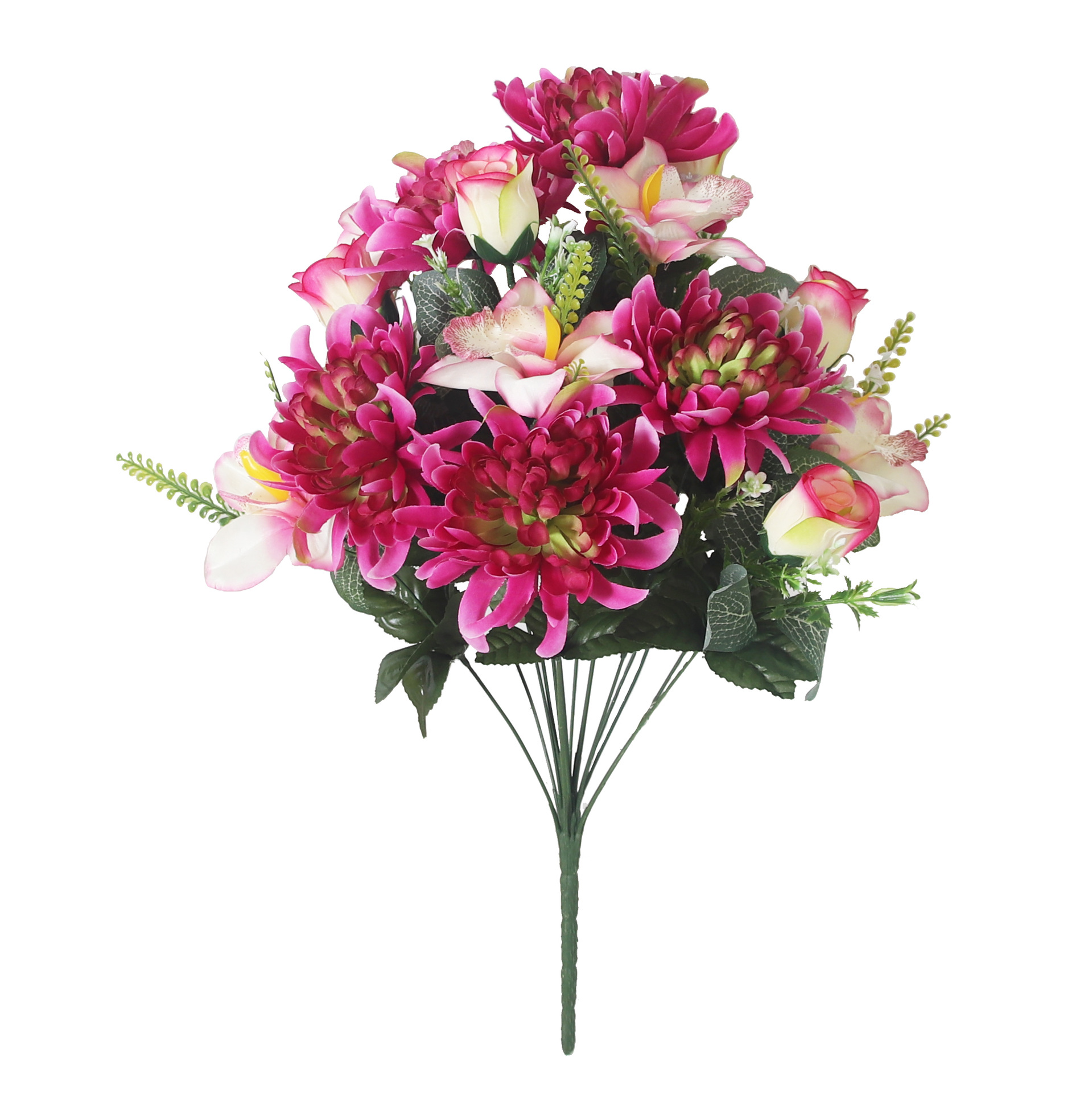 定制外贸仿真花出口货源18叉仿真菊花花束Flowers假花装饰批发详情2