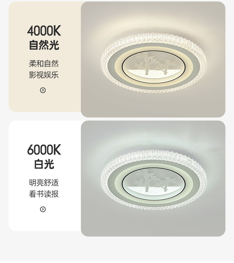 简约现代主卧室吸顶灯圆形餐厅轻奢书房餐厅灯具高级感中山客厅灯详情7