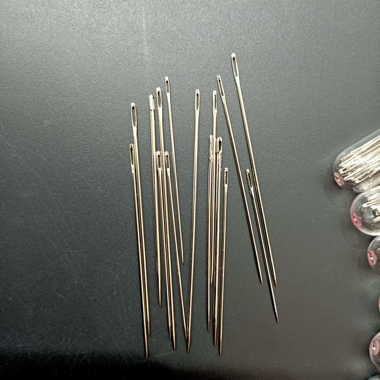 Barrel needle set, large tube needle, big eye sewing needle, garment sewing needle, household large needle special set, 1 yuan, street stall goods pic 2