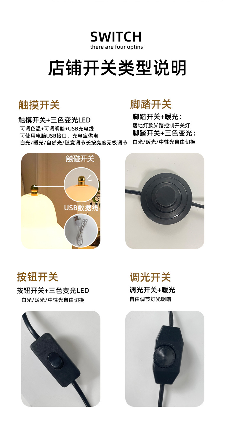 Creative pleated girl bedroom night light, Nordic Instagram-themed ceramic decorative bedside lamp pic 25