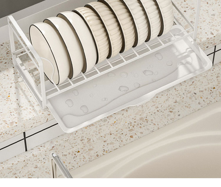 Bowl and plate storage rack, cupboard bowl rack, small cabinet interior storage rack, kitchen bowl and plate draining carbon steel storage and organization rack pic 16