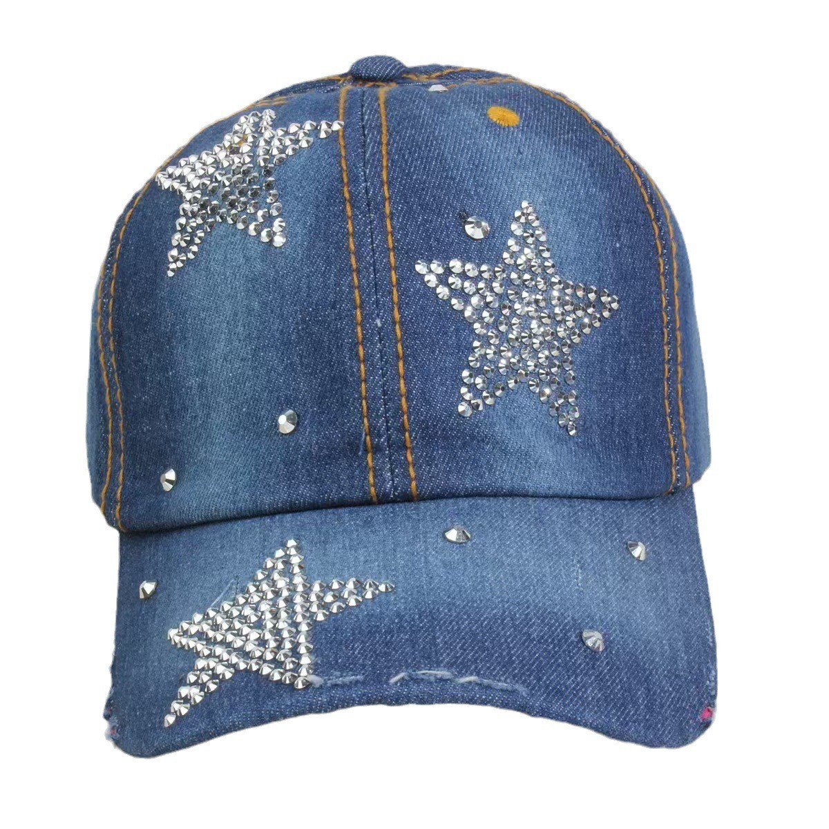 牛仔镶钻棒球帽弯檐男帽女帽百搭款遮阳鸭舌帽夏季休闲百搭帽子详情40