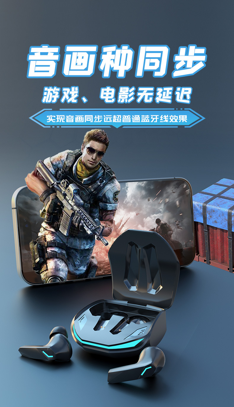 Wholesale of true wireless Bluetooth headphones 2024 In-ear gaming and calling Bluetooth headphones TWS pic 30