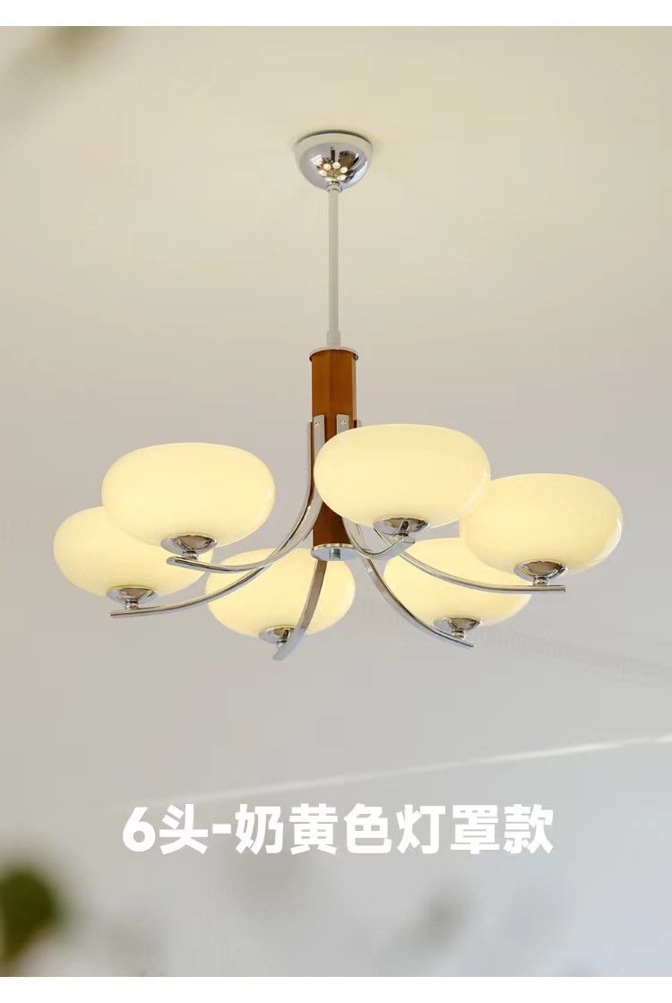 迪格雅中古北欧实木卧室餐厅吊灯 法式复古原木mcm书房客厅吊灯详情16