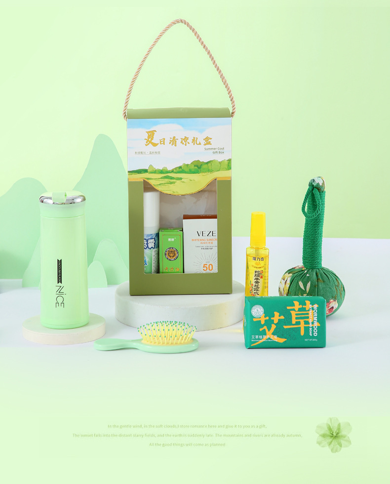 Heatstroke prevention and cooling gift package, summer gift customization for opening event, Summer cool gift box, company and enterprise casual gift pic 14