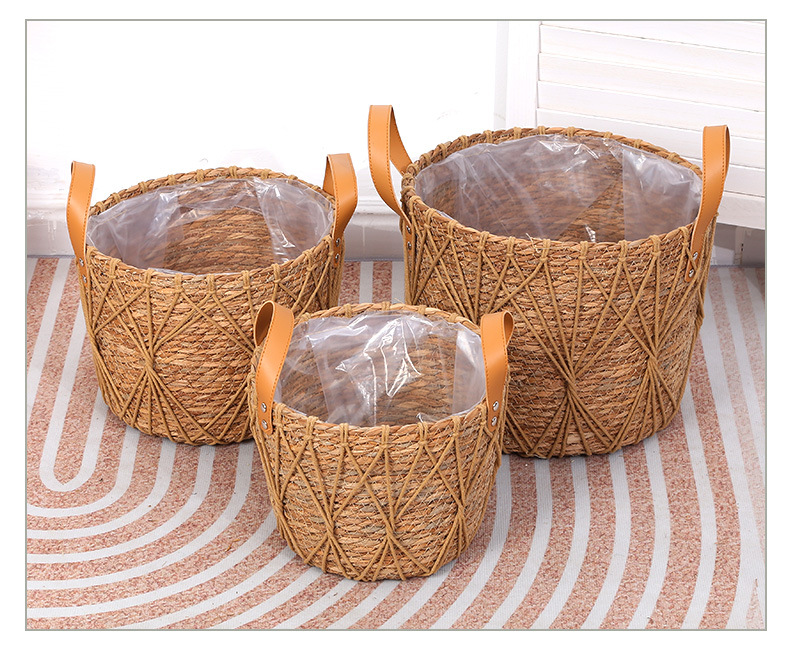 编织花篮草编篮子收纳篮手工柳编竹编篮藤编手提花篮插花竹篮竹筐详情11