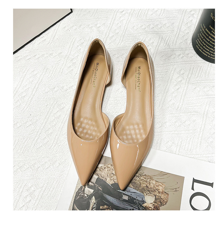 2024新款春秋法式内增高尖头侧空平底鞋女浅口百搭通勤单鞋漏脚趾详情29