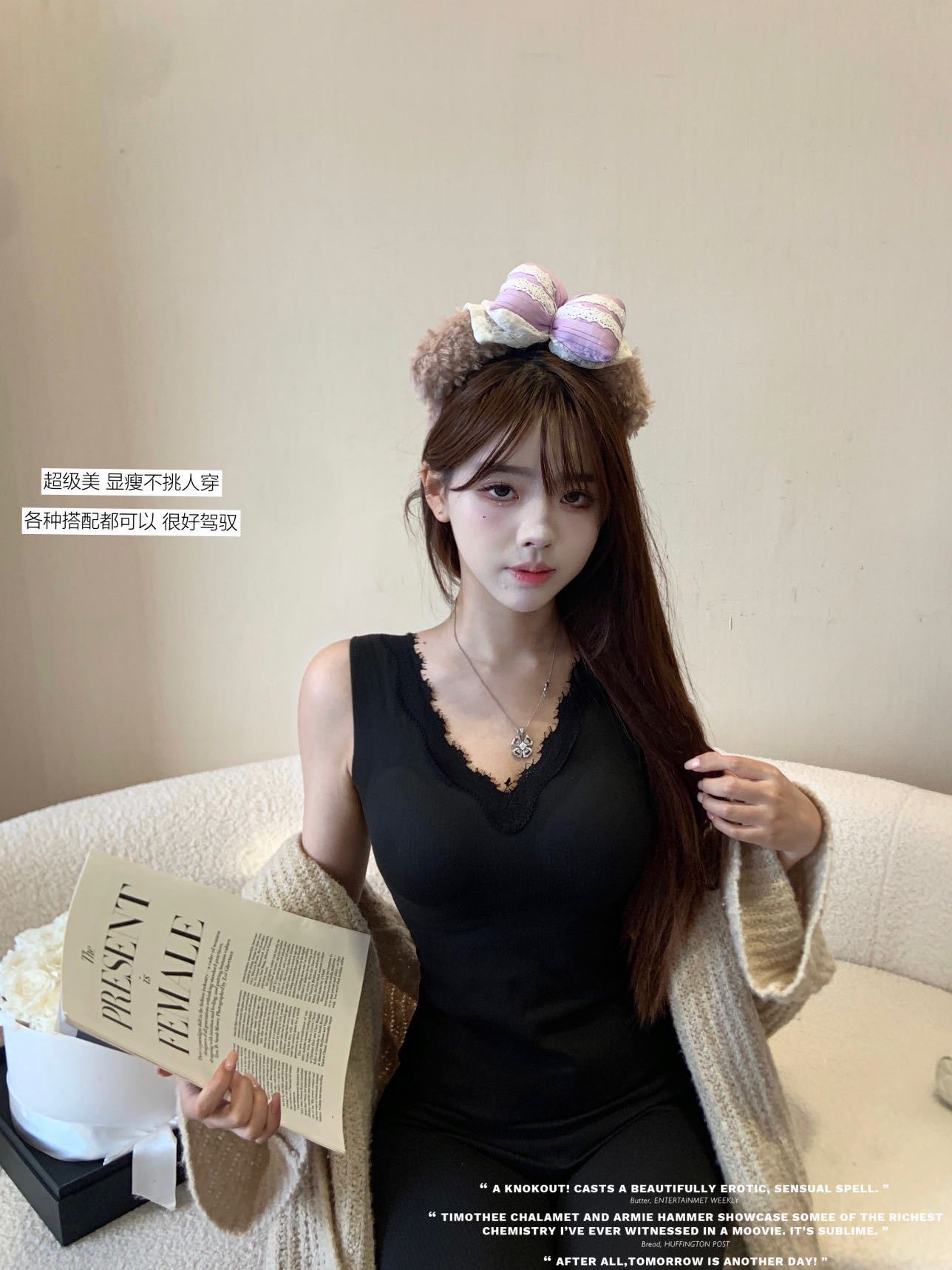 羊绒蚕丝保暖背心内衣女加厚加绒秋衣秋裤百搭打底保暖内衣套装女详情25