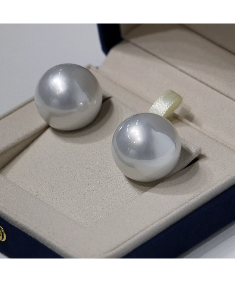 大灯泡澳白平替超大水晶玻璃珍珠耳钉赫本风优雅高级感2025新年详情14