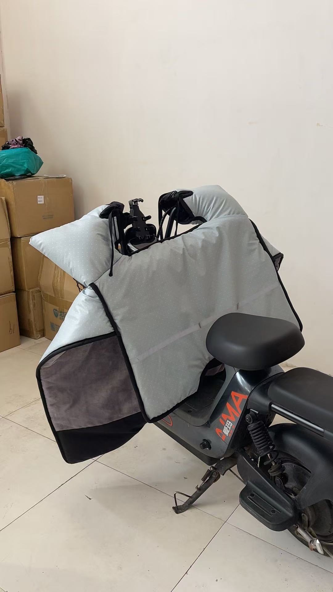 挡风被电动车冬季加绒加厚全包斗篷式电瓶摩托车防风防水加厚保暖详情2