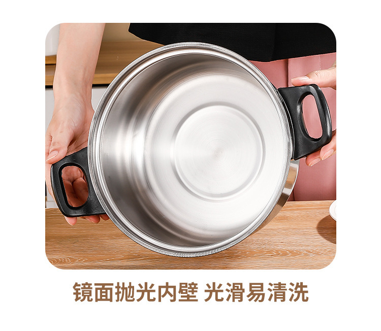 跨境加厚不锈钢套锅奶锅汤锅煎锅带水壶12件套厨房烹饪锅具套装详情16