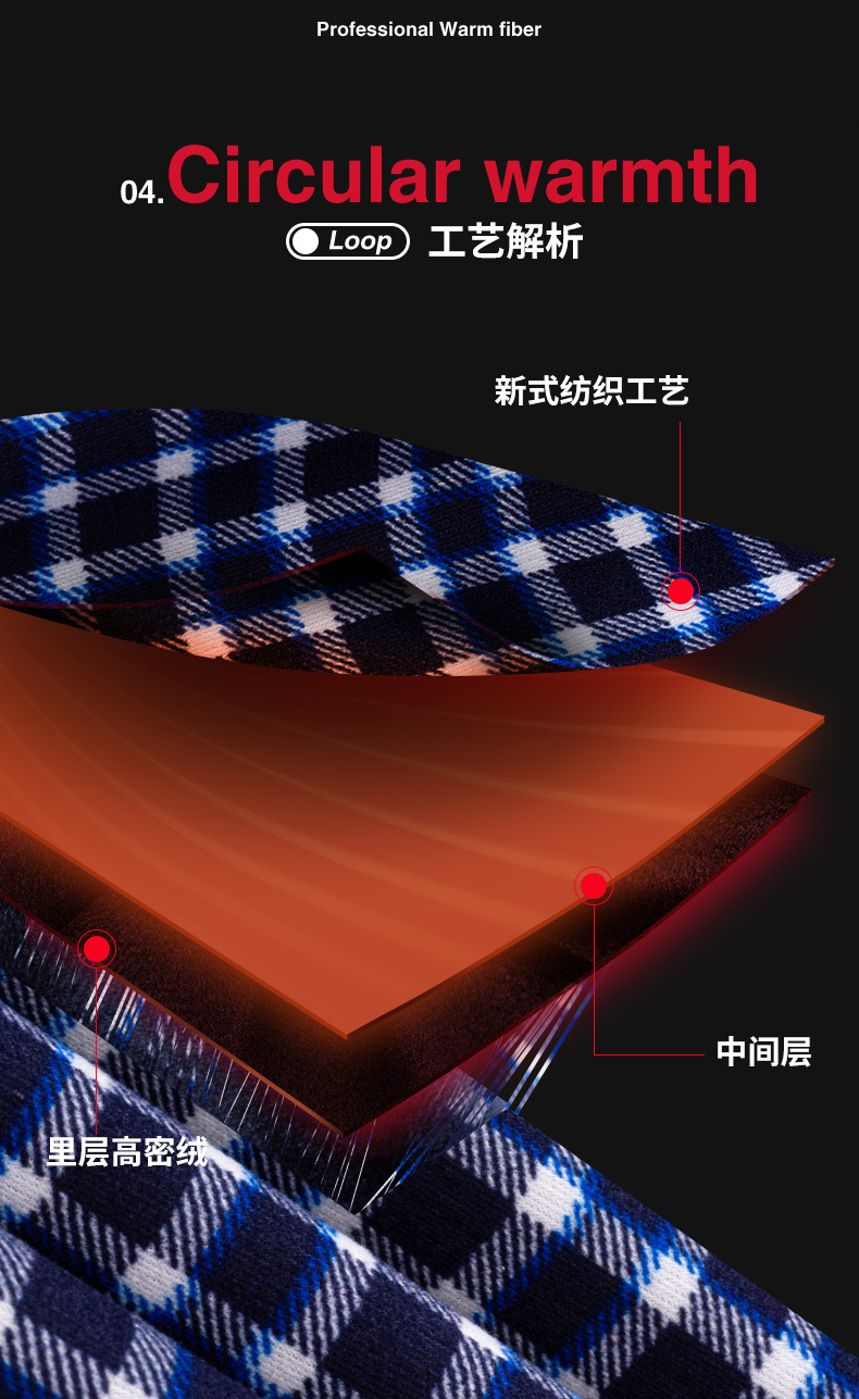 保暖男士格子衬衣加绒加厚格子印花双面绒衬衫秋冬衬衫多色可选详情12