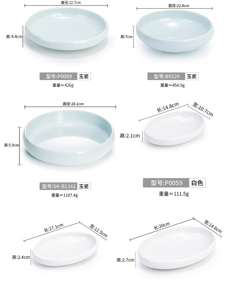 Melamine imitation porcelain small plates, Korean-style round small dish plates, snack plates, creative cold dish small plates for hotel restaurants, commercial use pic 8