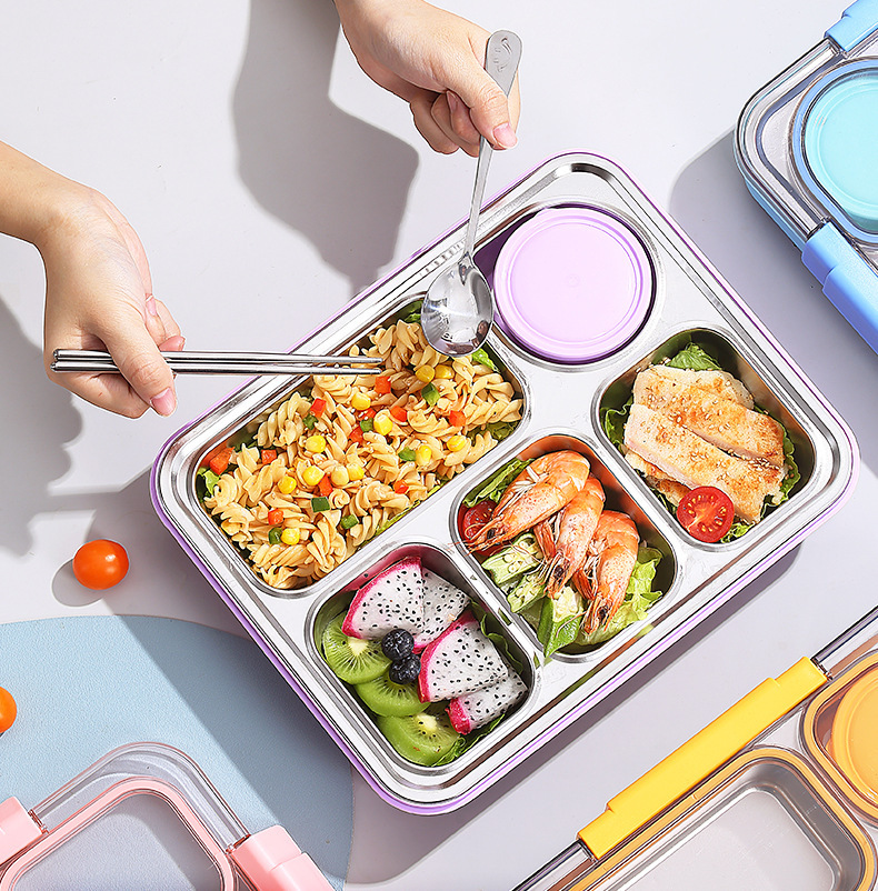 学生带饭多格盒不锈钢保温饭盒送饭专用独立分格密封防窜味午餐盒详情7