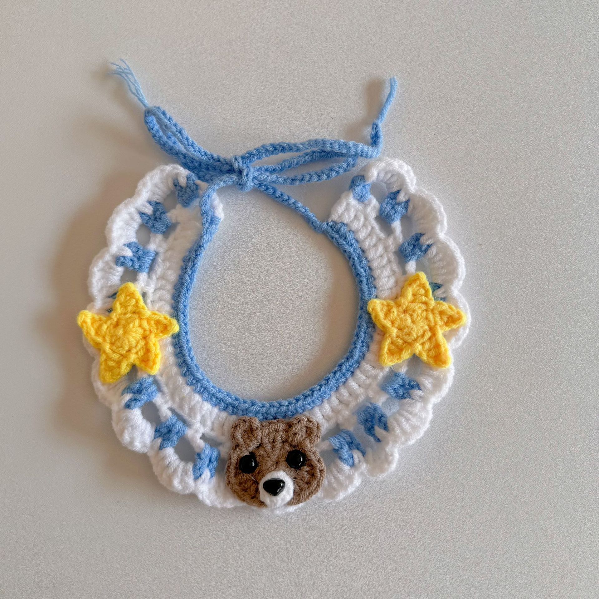 Pet hand-woven necklaces, cute cat knitted necklaces, kitten neck rings, small dog neck decorations pic 18