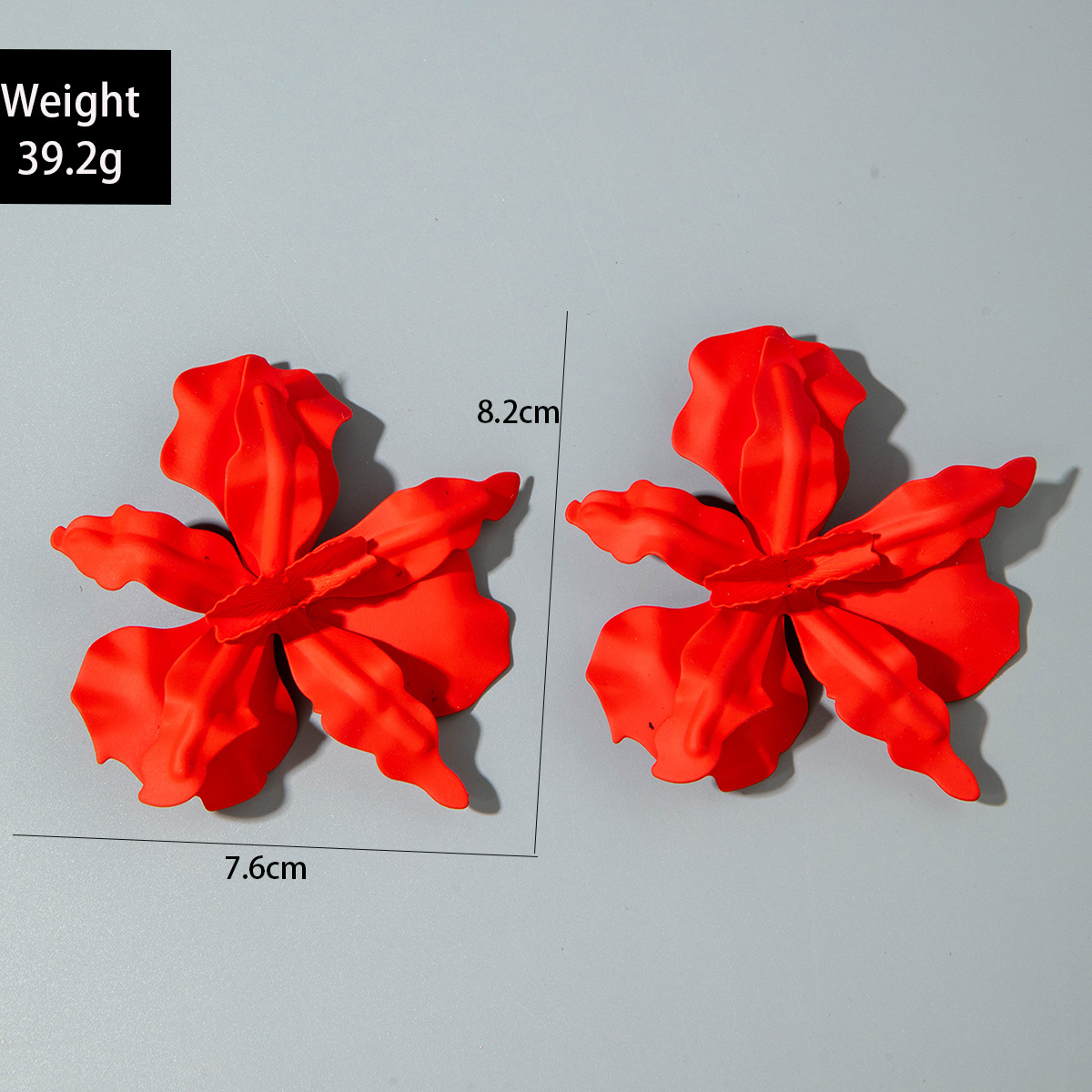 欧美跨境饰品时尚不规则立体花朵设计耳饰夸张彩色烤漆花瓣耳环详情46