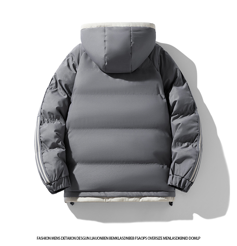 M-8XL Cross-border cotton-padded jacket for men, winter loose, waterproof, thickened cotton-padded jacket, casual and warm bread jacket, hooded cotton-padded jacket pic 13