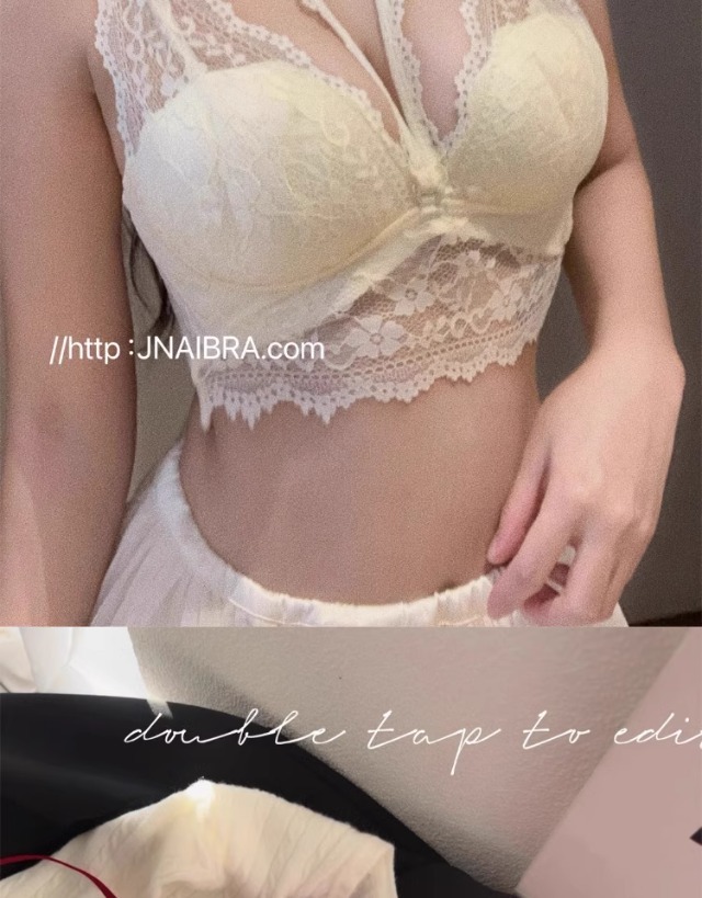 龙心蕾丝挂脖内衣女小胸聚拢纯欲法式性感叠穿吊带内搭胸衣文胸罩详情23