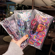 高弹力皮筋发圈 黑色三合一连接头绳扎头发女发饰厂家直销详情101