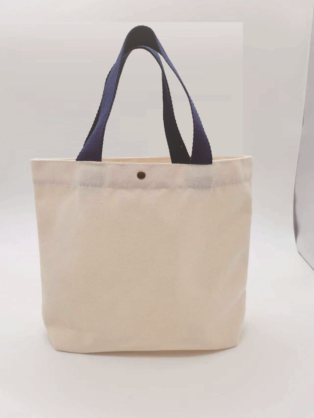 Blank hand-held canvas bag with snap fasteners, small DIY cute cartoon canvas bag, solid color export canvas hand-held bag pic 12