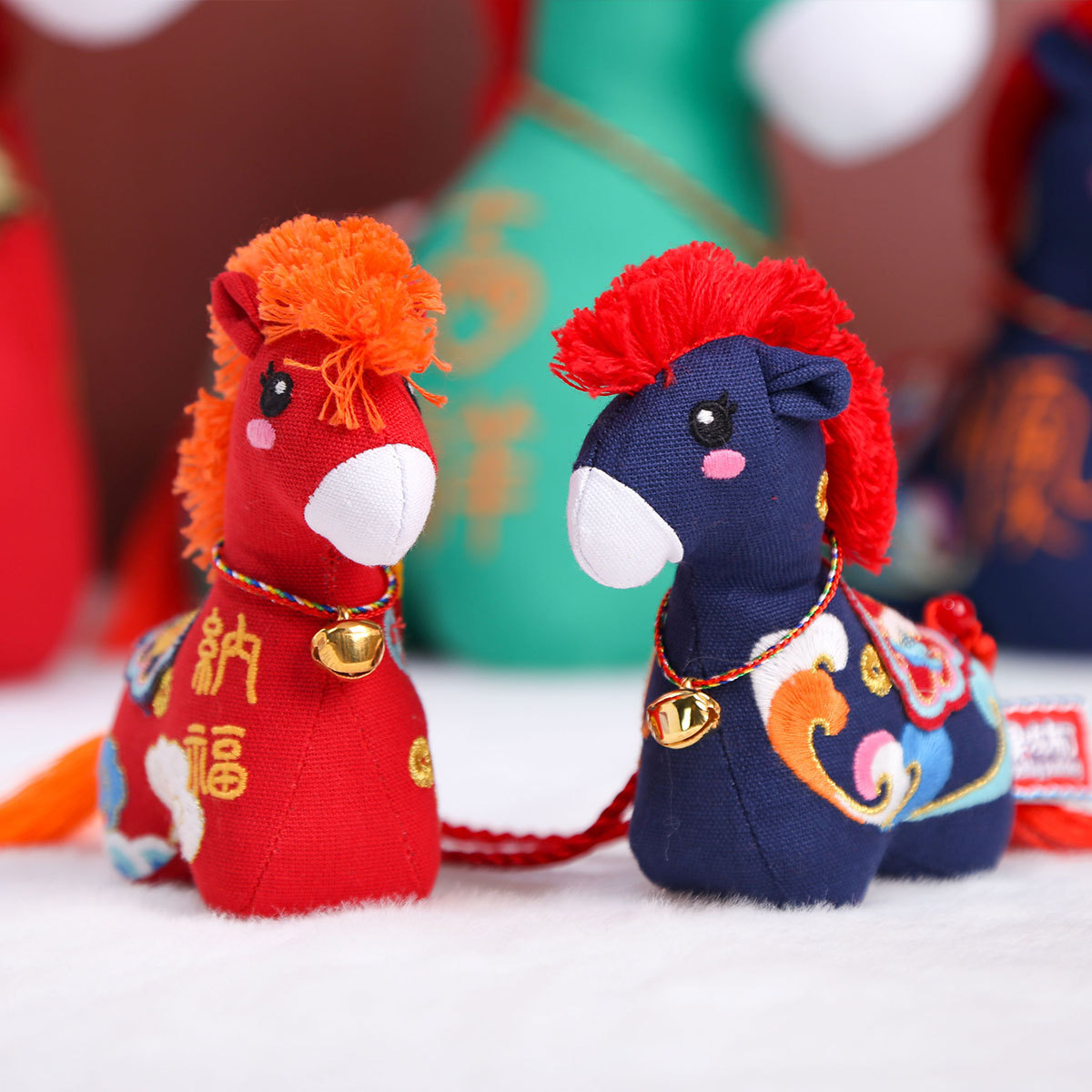 2026 Year of the Horse mascot figurine company Annual meeting souvenir, New Year zodiac doll gift, Chinese-style doll pendant pic 20