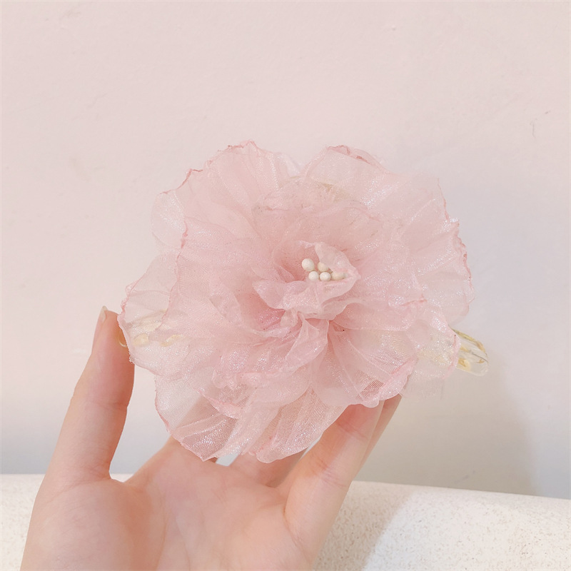 The color is super spring-like ~ Vacation-style large flower hair clip, side clip, new 2024 bangs hair accessory for women pic 38