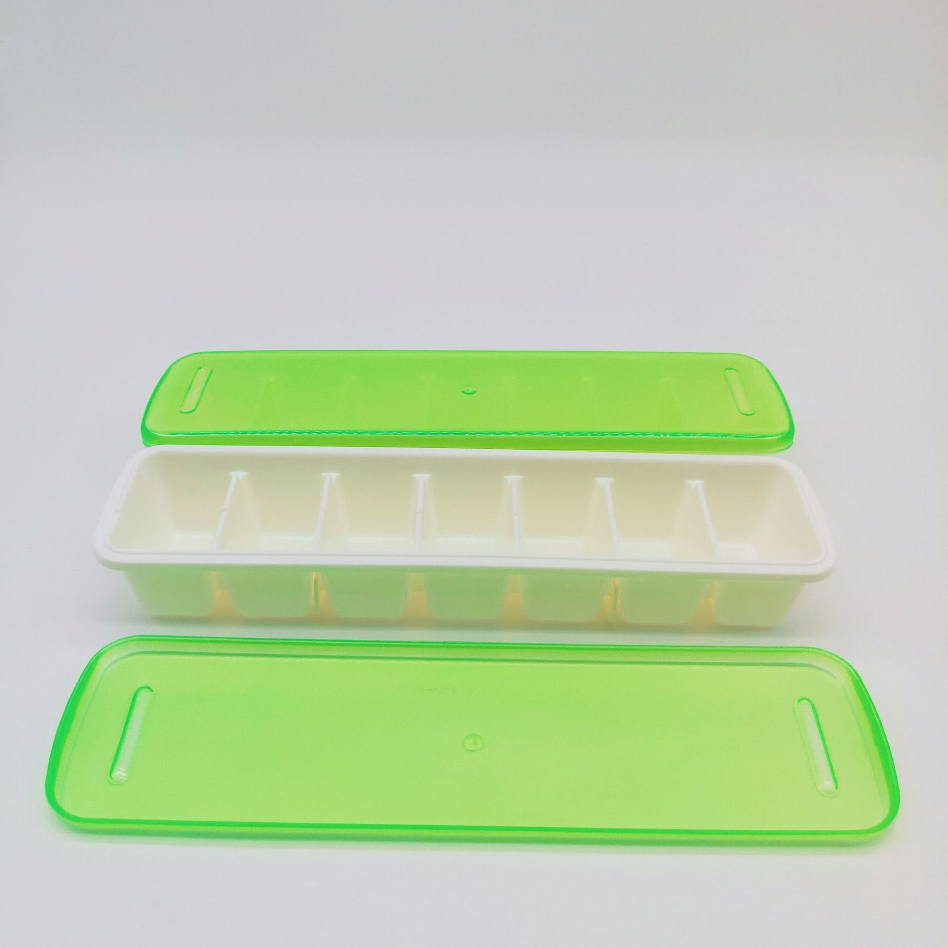 Home congeladores de hielo cubitos de hielo de plástico moldes de congelación máquina de hielo con tapas cajas de hielo cuadradas congeladores almacenamiento pic 9