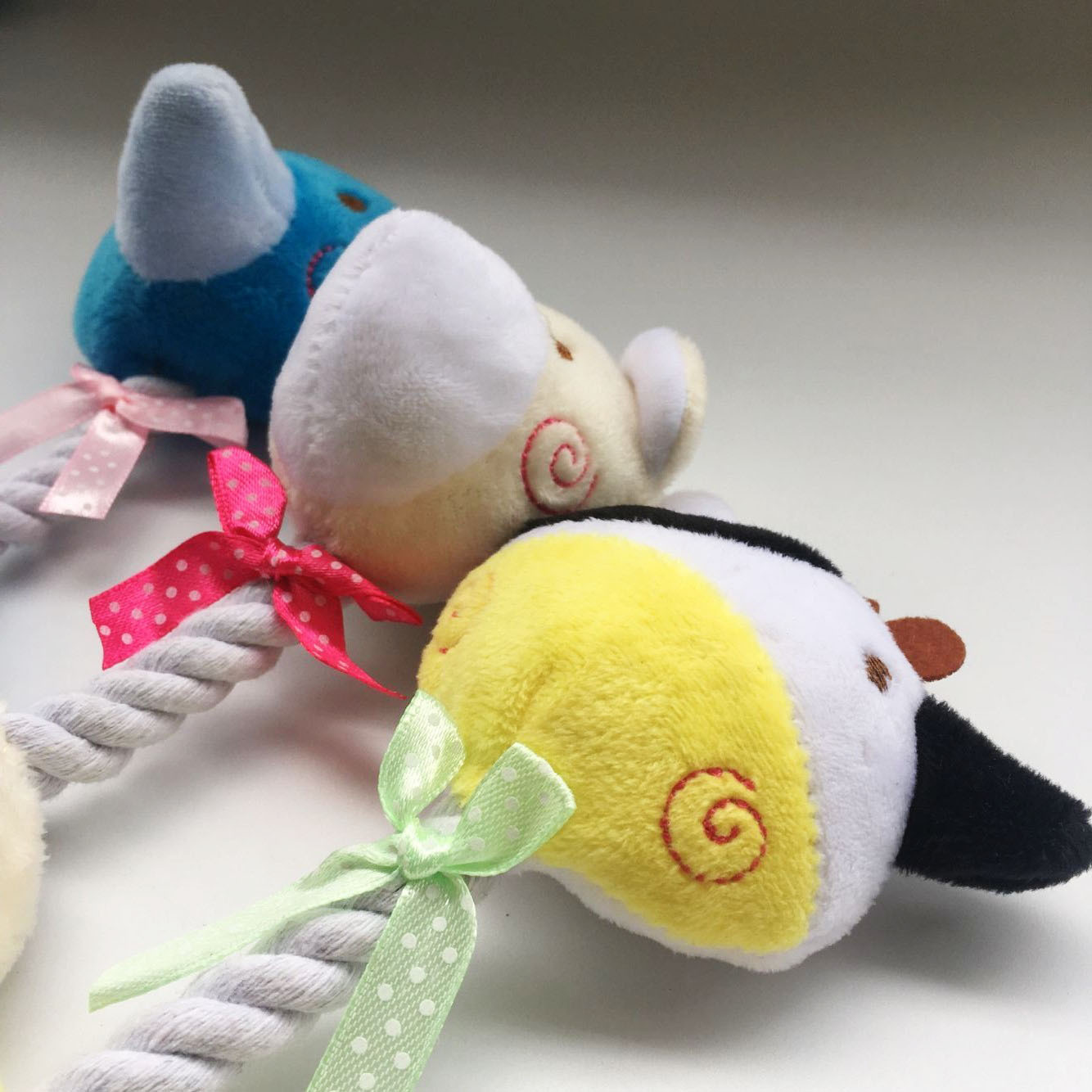 Cat and dog teething, teeth cleaning, plush sound-making toys with cotton ropes, bull and bear combination cloth toys, pet dog supplies pic 8