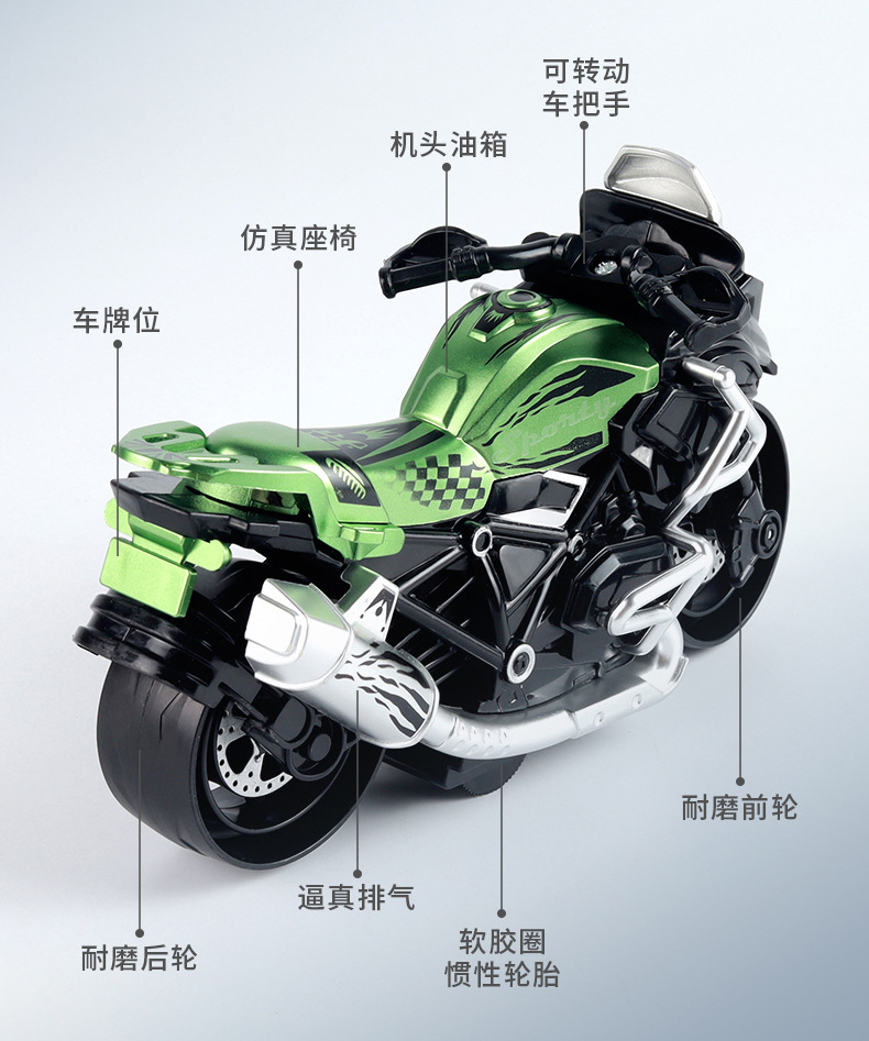 跨境儿童惯性摩托车玩具男孩仿真摩托赛车模型摆件幼儿园礼品批发详情5