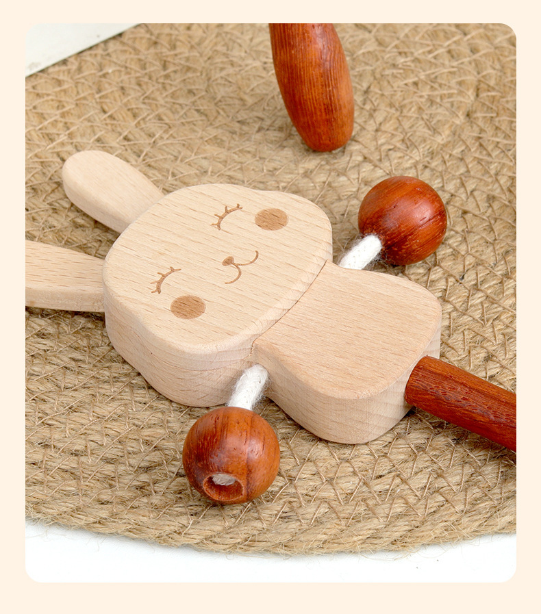 婴儿卡通木制益智早教玩具木质纪念礼物安抚啃咬手摇铃榉木拨浪鼓详情12