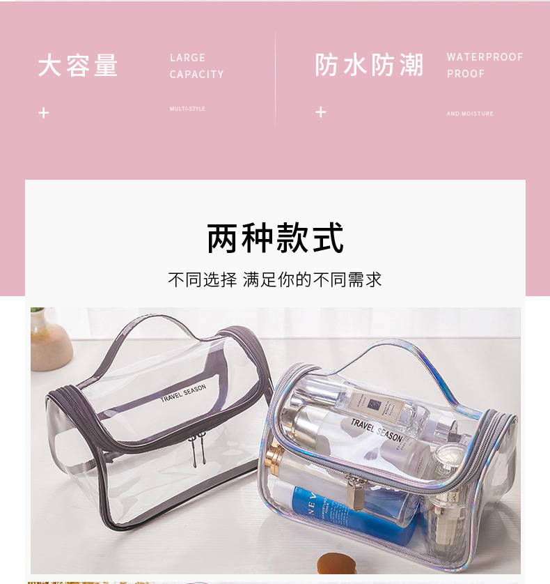 洗漱包大容量ins风便携手提旅行化妆包收纳袋批发便携化妆收纳详情3