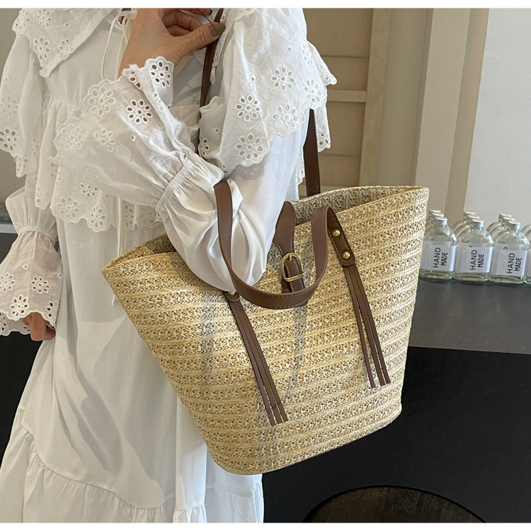 草编大容量包女包编织夏天沙滩女2024新款包包单肩手提托特包大包详情19