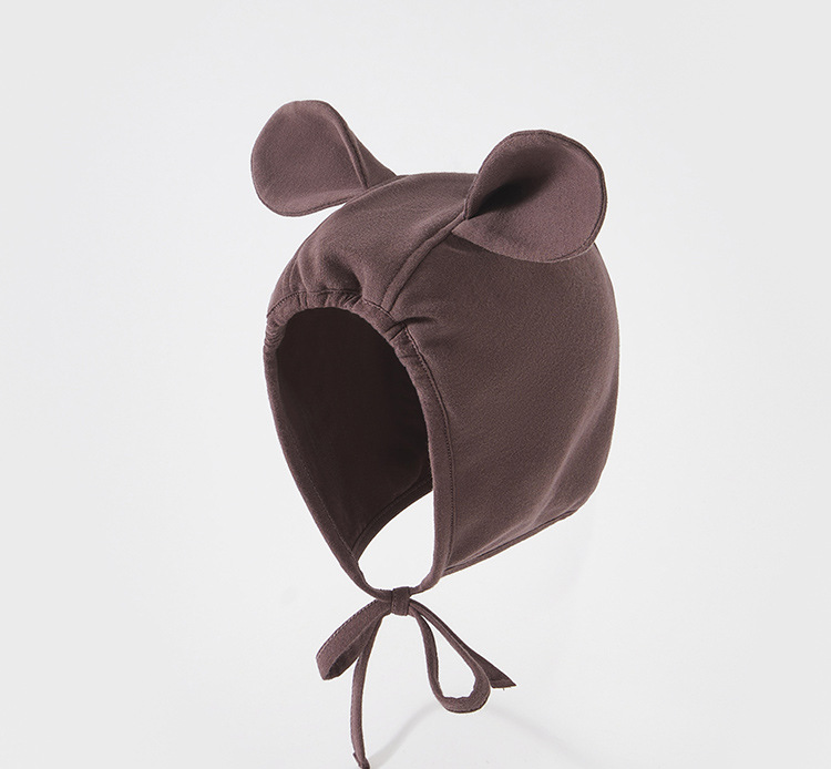 婴儿帽秋冬款纯棉新生婴幼儿春秋护卤门帽A类无骨宝宝可爱胎帽详情15