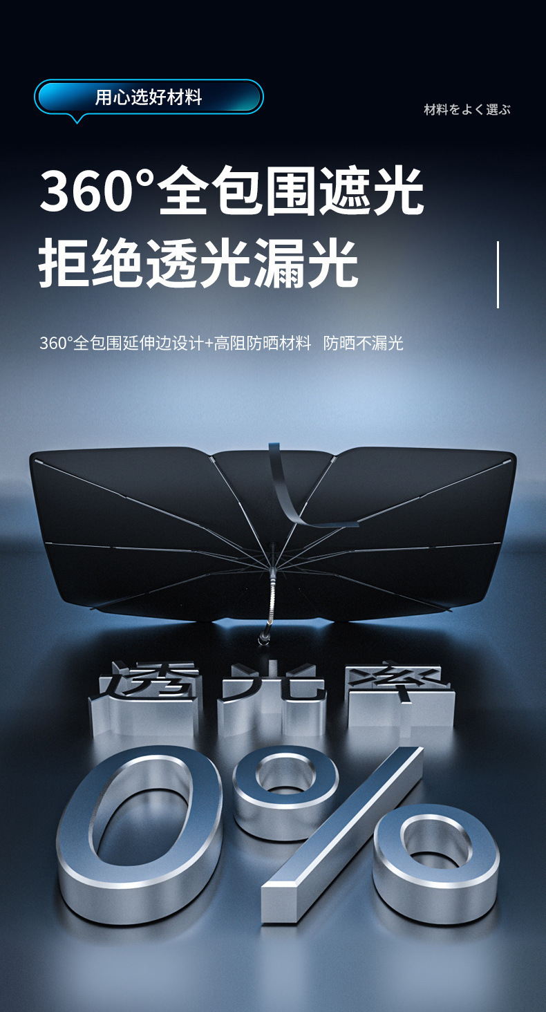 汽车遮阳伞批发车用前挡风玻璃遮阳挡伸缩折叠太阳挡防晒详情4