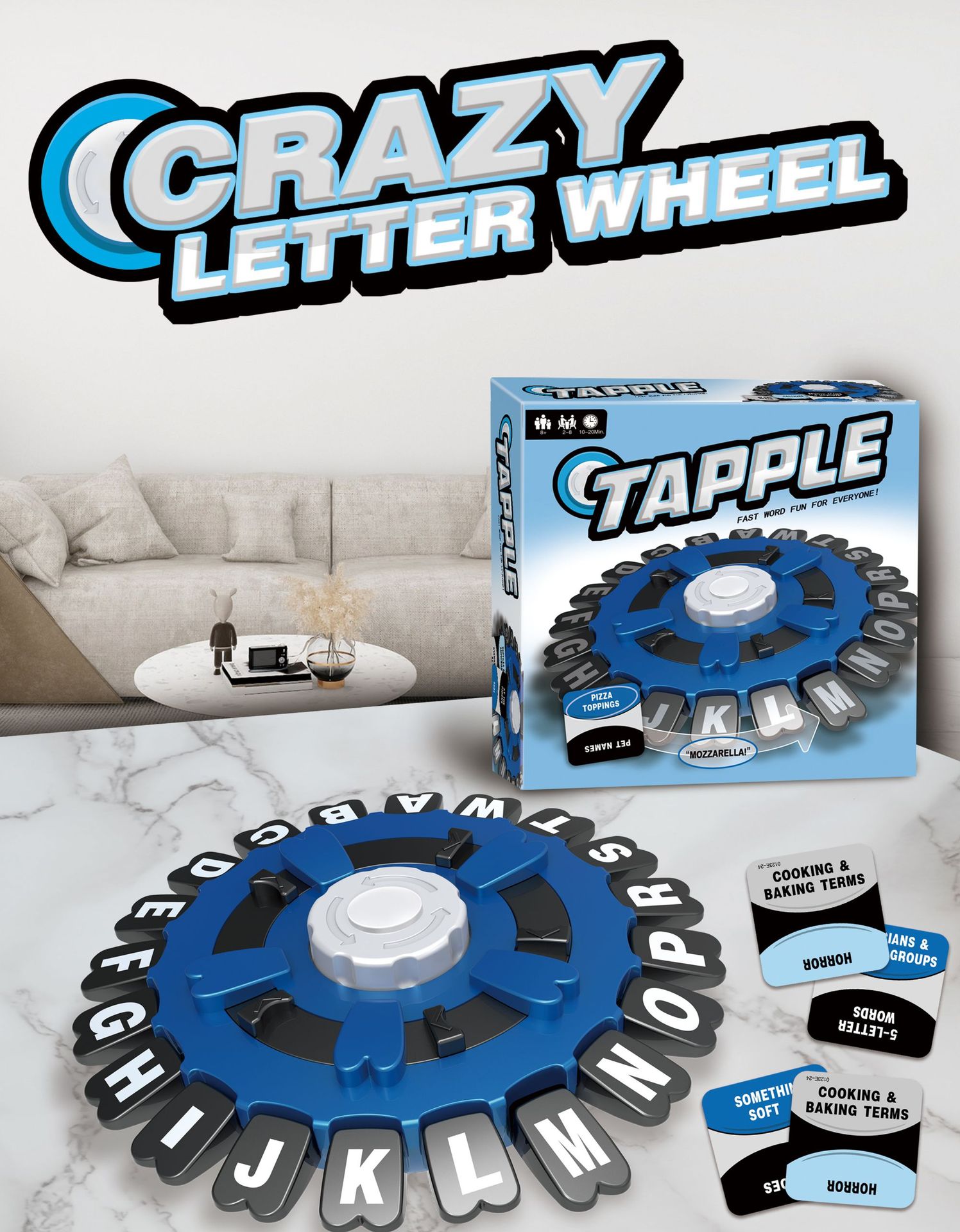 TAPPLE疯狂字母轮宝可梦卡片扭扭棒水机套圈圈潮流玩具游戏玩具详情2