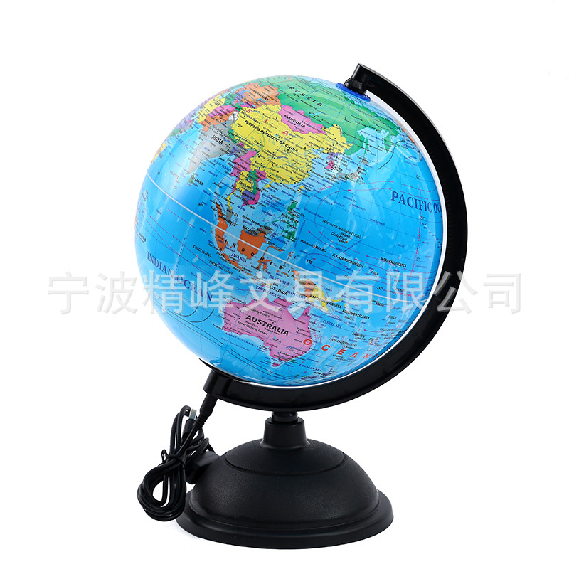 跨境全英文地球仪32CM高清带灯塑料办公室书房摆件学生学习用品详情7