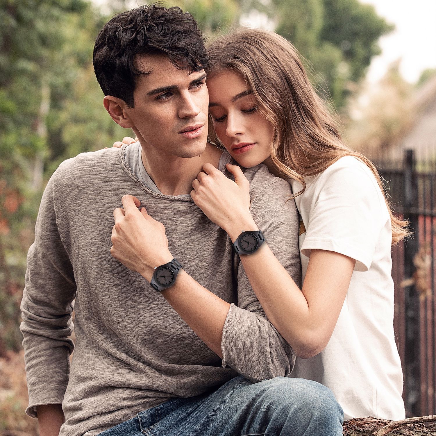 大表盘石英木表新款DIYwristwooden日本2035机芯现货支持一件代发详情12