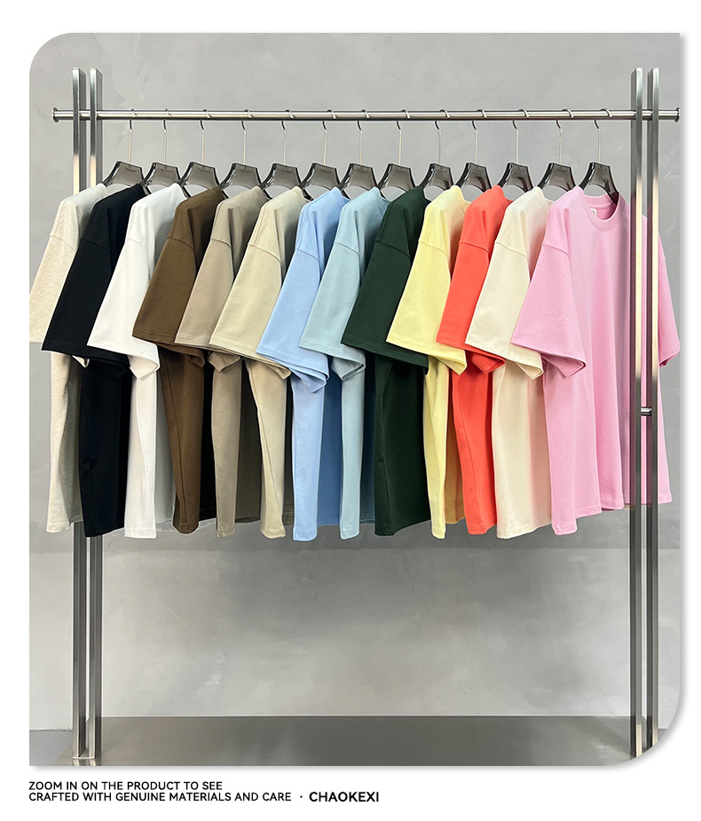 CKX男装2026春夏季305G重磅t恤男美式纯棉潮牌纯色短袖t恤男详情10