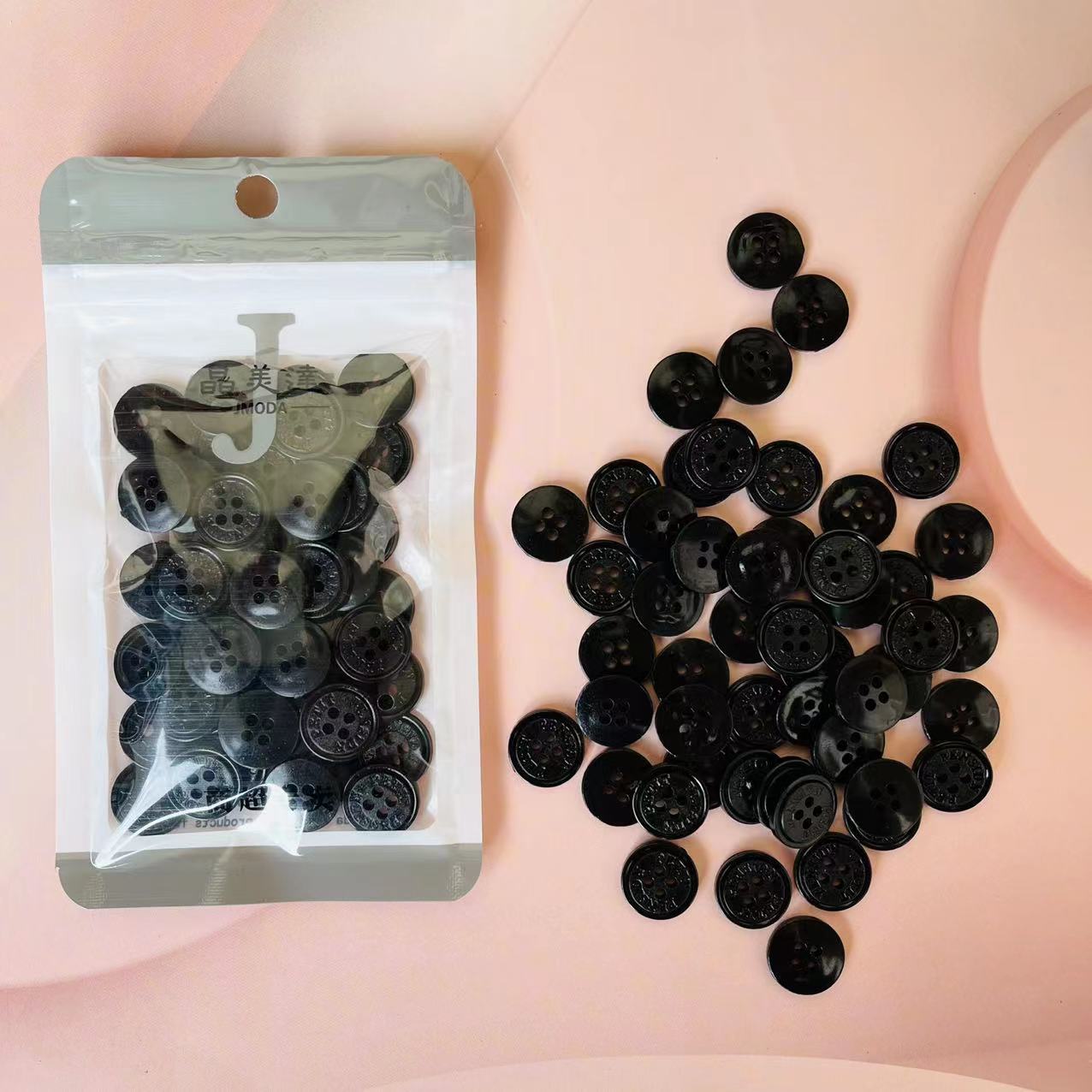 【 Zone 2-12 】 Set Black Button 20/ Pack 2000/ Piece Black button Invisible button coat coat Inner button Shirt Versatile small cushion button round four-eye bread small button pic 7