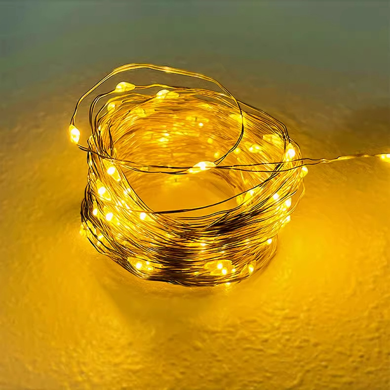 Bulk wholesale of LED button battery small white boxes, colorful flower light strings, Christmas tree decoration copper wire atmosphere string lights pic 5