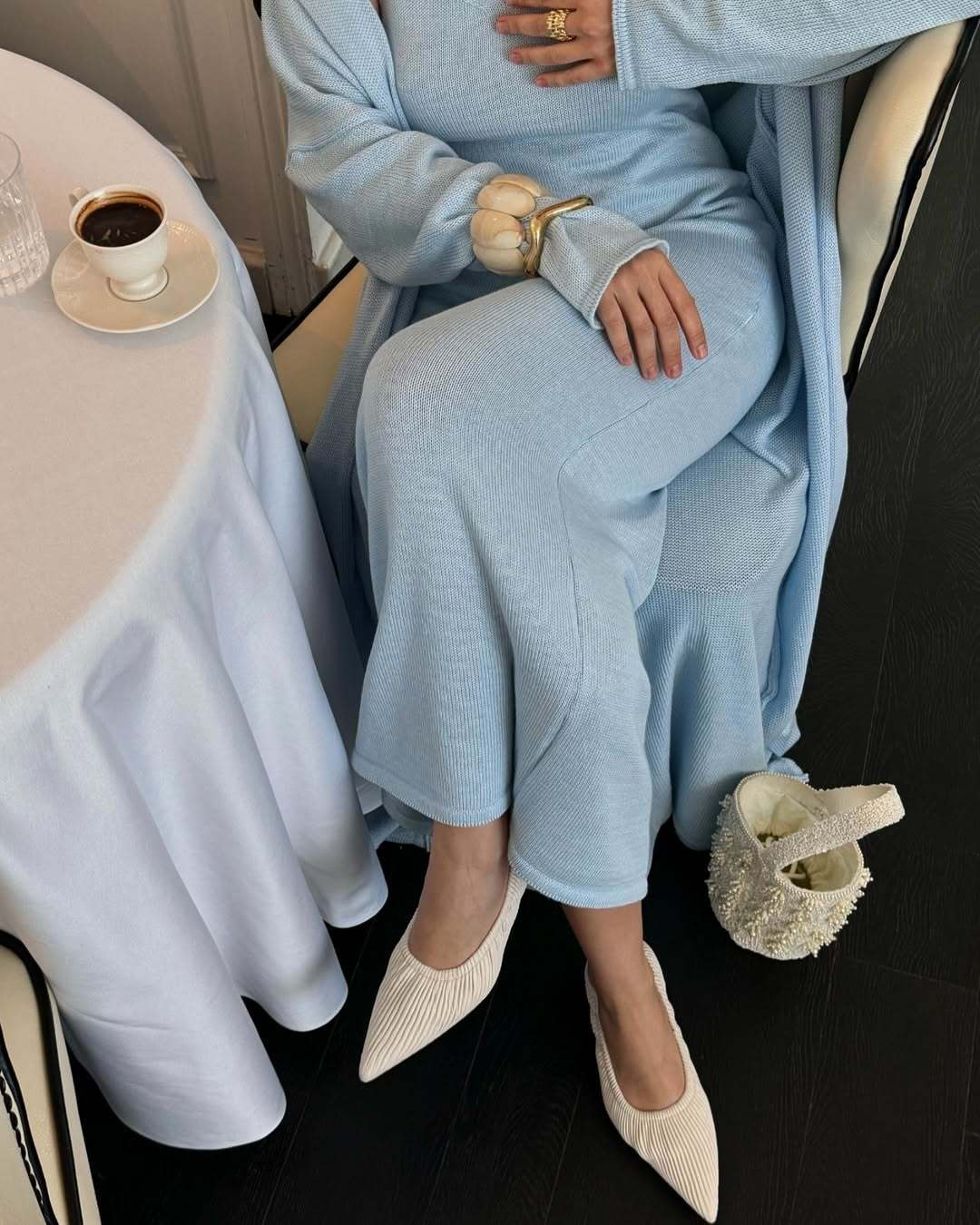 2025 Cross-border Bestseller Pure Cotton Knitted Set: Sexy Deep V halter long Dress + Lazy cardigan: Soft and skin-friendly pic 24