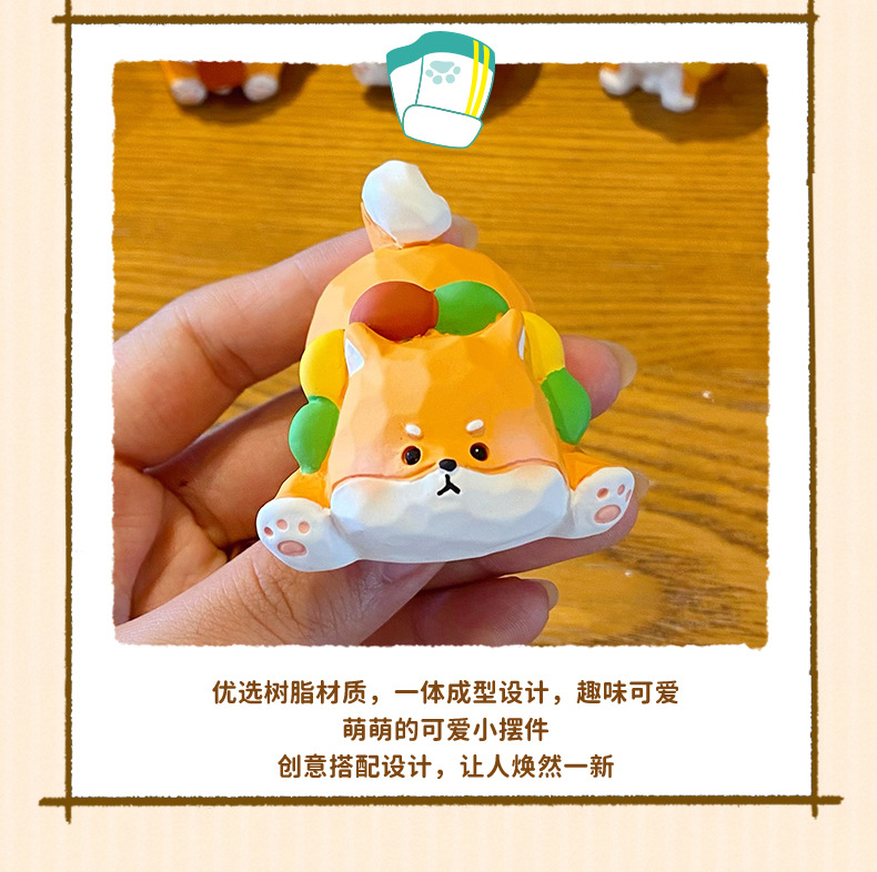 原创柴柴家居日常系列盲盒树脂公仔手办汽车办公室桌面小摆件婚礼详情14