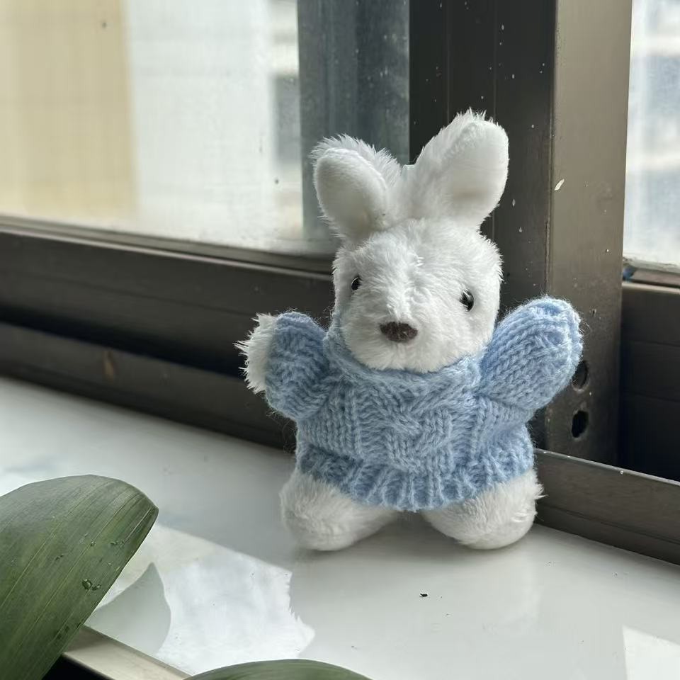 Creative dolls wearing sweaters, little rabbits, plush dolls, pendants, cute rabbit dolls, keychains, toy bags, pendants pic 7