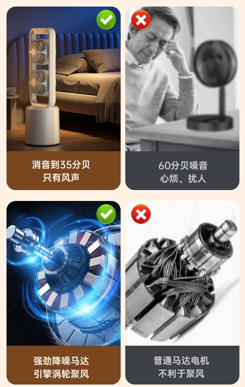 双向直流台地两用扇空气循环扇露营扇大功率空调扇定时变频电风扇详情3