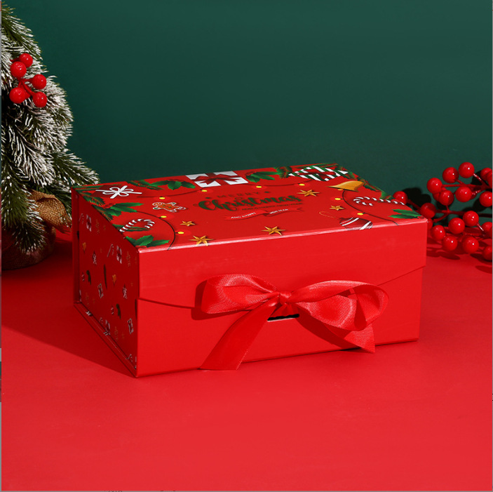 圣诞节磁吸折叠礼盒平安夜高级礼物盒装饰空盒圣诞包装盒批发礼盒详情12