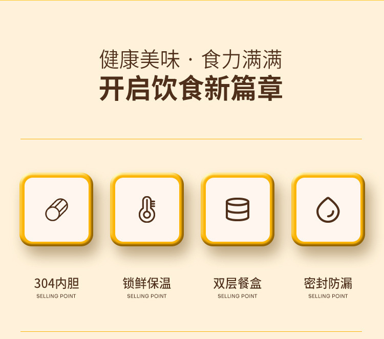 卡通小猫造型便当盒学生儿童饭盒家用可微波炉加热便携猫咪带餐盒详情2